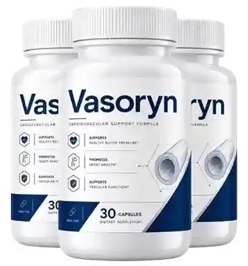 Vasoryn Cardiovascular Support Formula – 30 Vegetable Capsules, GMP-Certified USA